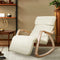 Rocking Armchair with Footrest - Beige