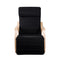 Rocking Armchair with Footrest - Black