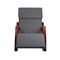 Fabric Rocking Armchair with Adjustable Footrest - Charcoal