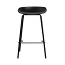 Set of 2 - Metal Bar Stools - Black