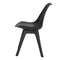 Set of 4 Leather Dining Chairs - Black