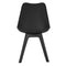 Set of 4 Leather Dining Chairs - Black