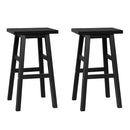 Artiss Set of 2 Beech Wood Bar Stools - Black