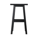 Set of 2 - Beech Wood Bar Stools - Black