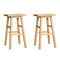 Artiss Set of 2 Beech Wood Bar Stools - Natural