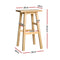 4 x Wooden Kitchen Bar Stools – Natural Look
