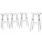 4 x Wooden Kitchen Bar Stools – White Finish