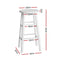 4 x Round Wooden Bar Stools – White Finish