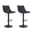 Artiss Set of 2 Bar Stools Gas Lift- Black