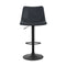 Set of 2 - Vintage style Bar Stools - Black