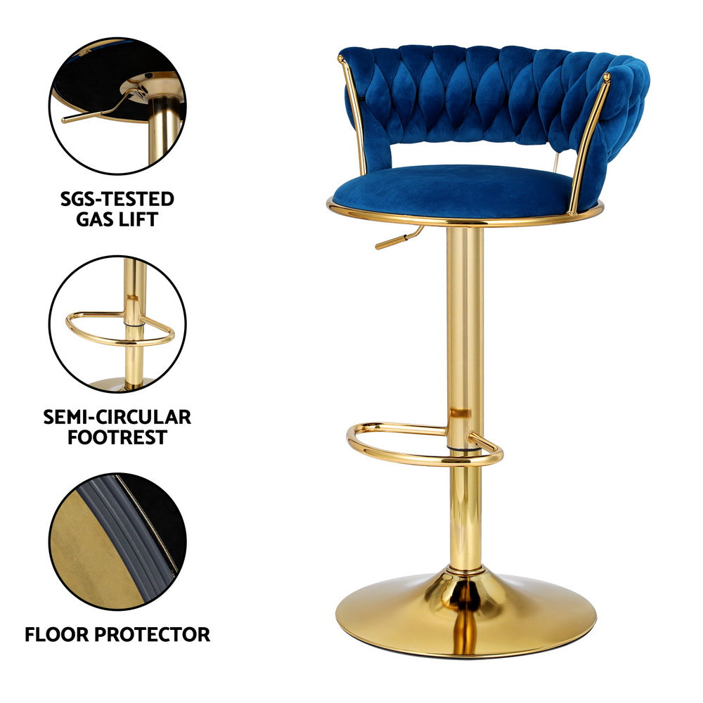 Vivien Shell Back Counter Stool – Navy – Single