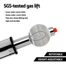 Haven Gas Lift Velvet Bar Stools – Blue – Set of 2