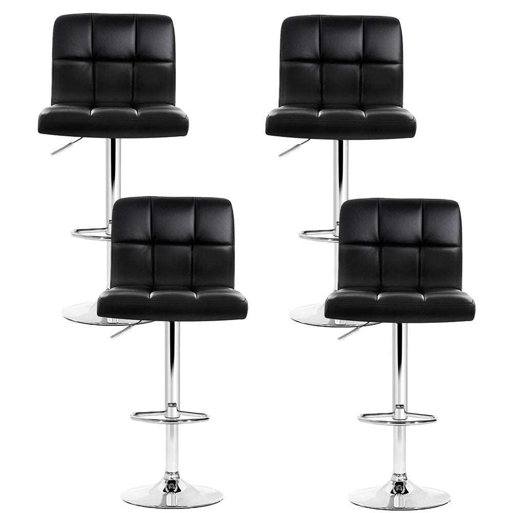 Kendrick Gas Lift Swivel Bar Stools – Black – Set of 4