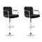 Artiss Set of 2 Bar Stools Gas lift Swivel Armrests - Steel and Black