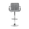 Set of 2 - Gas lift Swivel Bar Stools - Steel and Grey