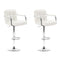 Artiss Set of 2 Bar Stools Gas lift Swivel - Steel and White