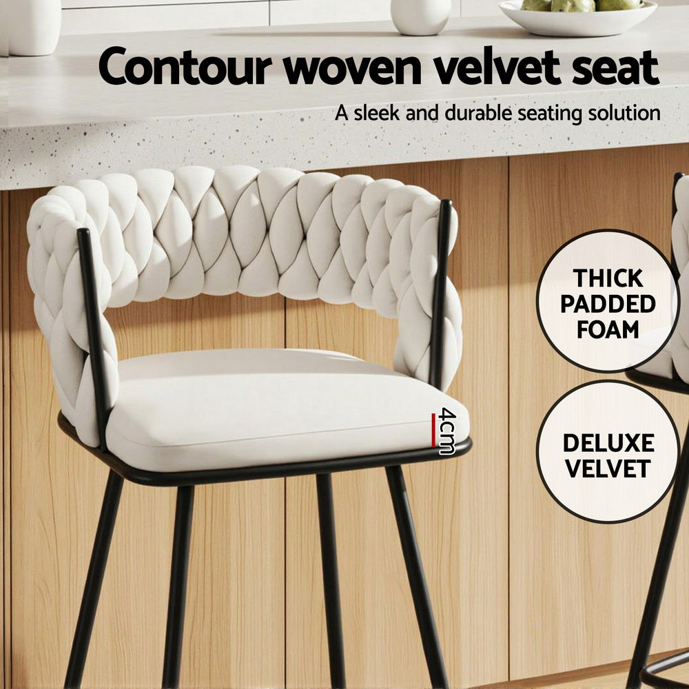 Arlo Bar Stools – Beige – Set of 4
