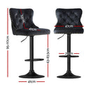 Haven Velvet Bar Stool – Black – Single