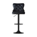 Haven Velvet Bar Stool – Black – Single