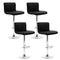 Artiss Set of 4 Line Style PU Leather Bar Stools - Black