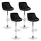 Artiss Set of 4 Bar Stools PU Leather Diamond Style - Black