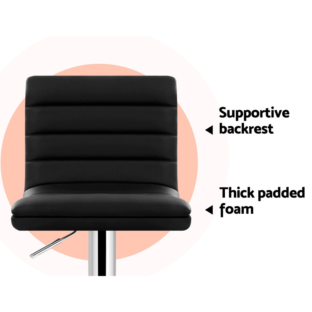 Theron Gas Lift Bar Stools – Black – Set of 4