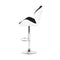 Set of 2 - Padded Leather Gas Lift Bar Stools - Black & White