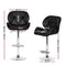 Set of 4 - Winged Gas Lift Bar Stools - Black and Chrome