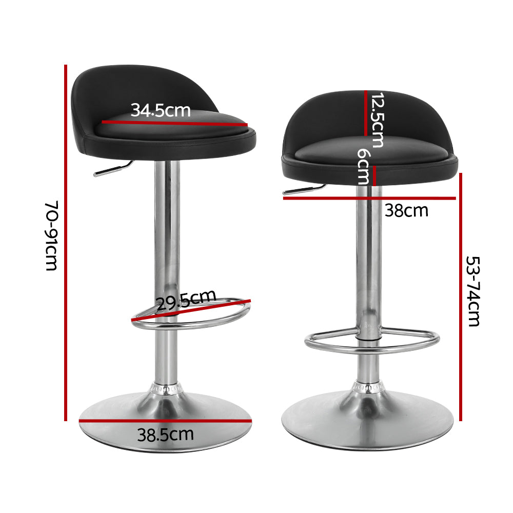 Haven Gas Lift Bar Stools – Black – Set of 4