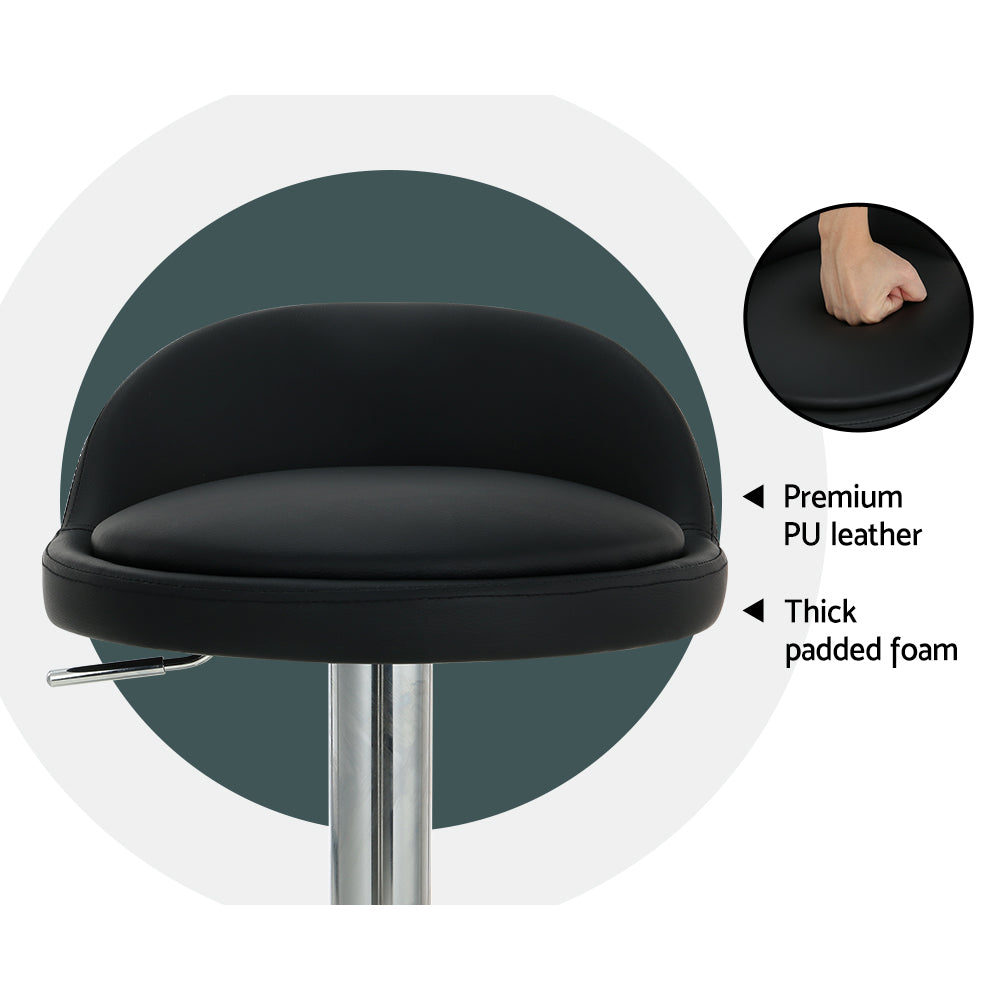 Haven Gas Lift Bar Stools – Black – Set of 4