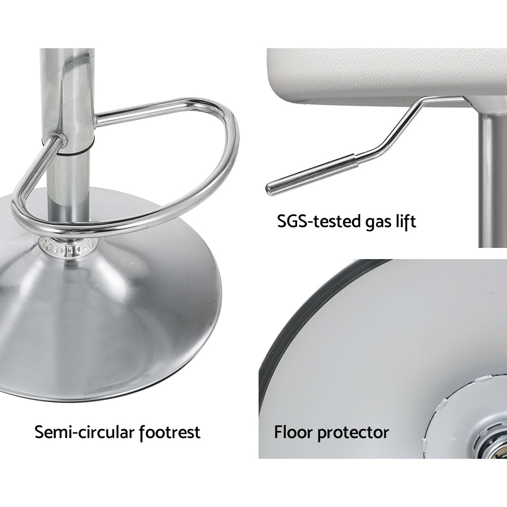 Cove Gas Lift Bar Stools – White – Set of 4