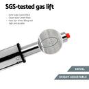 Nova Leather Gas Lift Bar Stool – Black – Single