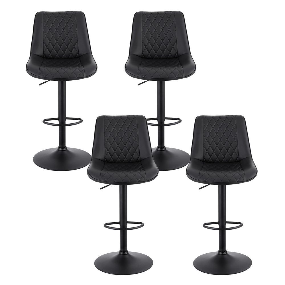 Hudson Swivel Gas Lift Counter Stools – Black – Set of 4