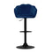 Set of 2 - Velvet Gas Lift Chairs - Blue