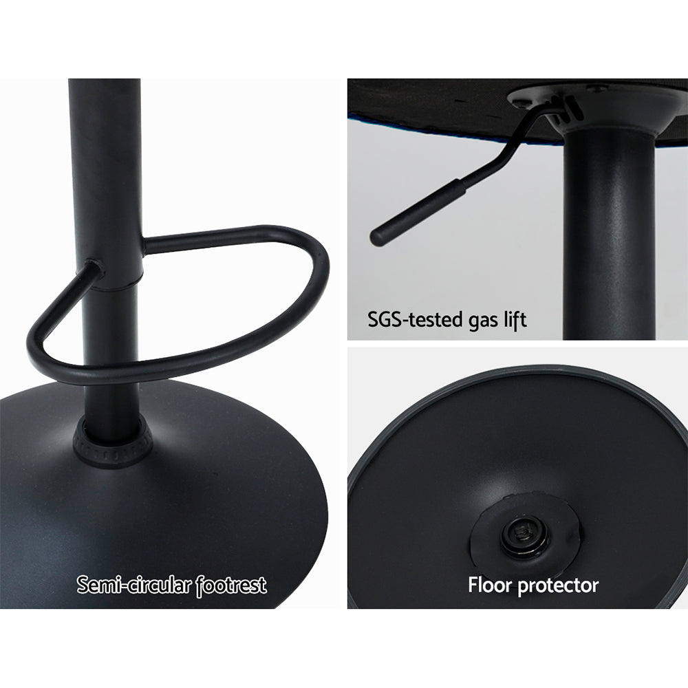 Marina Velvet Gas Lift Chairs – Blue – Set of 2