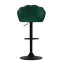 Set of 2 - Velvet Gas Lift Chairs - Green