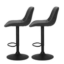 Rowan Vintage Gas Lift Bar Stools – Black – Set of 2