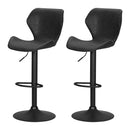 Bar Stools Kitchen Counter Stools Swivel Gas Lift Vintage Chairs Black x2
