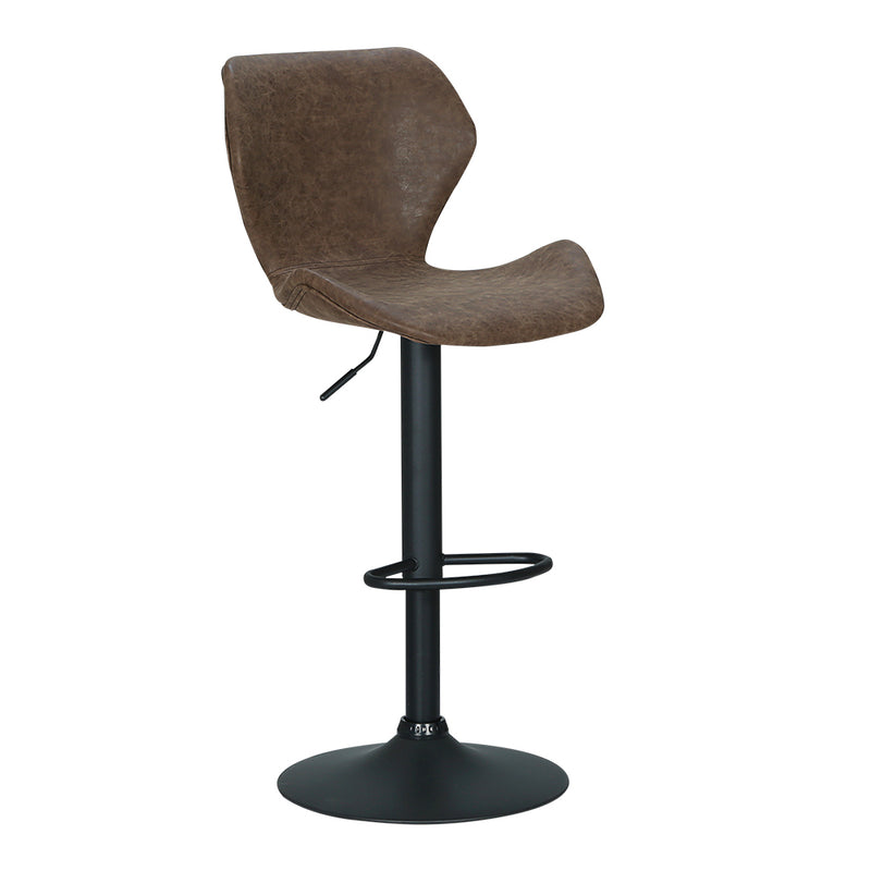 Set of 2 - Metal Swivel Barstool - Brown