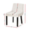 4 x Corduroy Dining Chairs – Beige, Wooden Legs
