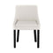 4 x Corduroy Dining Chairs – Beige, Wooden Legs