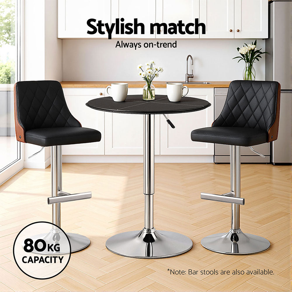 Kairo Swivel Bar Table – Black – 62 cm