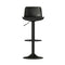 2 x Gas Lift Bar Stools – Padded Seat, Black
