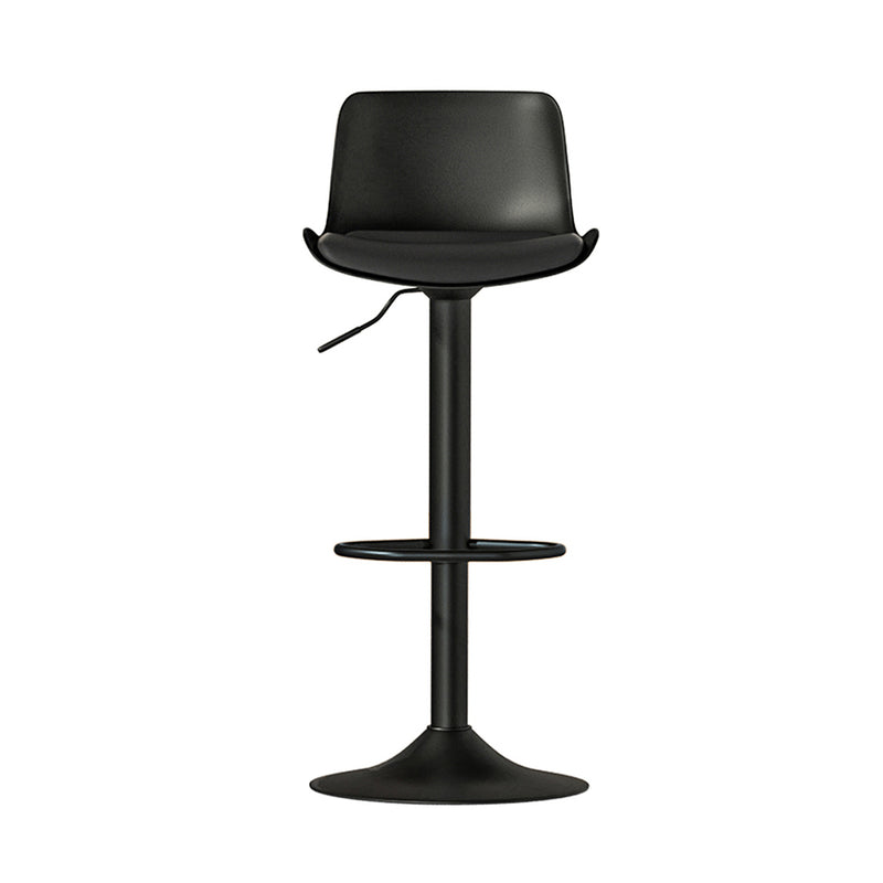 2 x Gas Lift Bar Stools – Padded Seat, Black