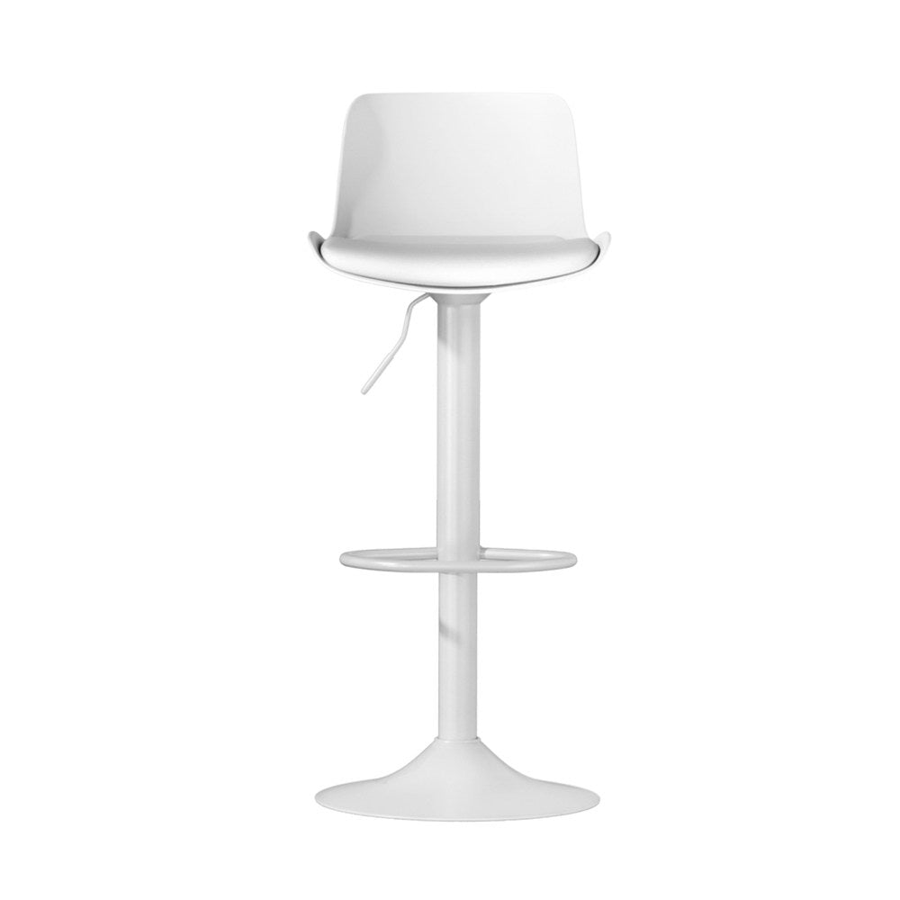 Callan Gas Lift Swivel Bar Stools – White – Set of 2