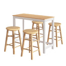 Bar Table and Stools Set Dining Desk Kitchen Chairs Cafe Pub
