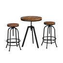 Bar Table Stools Set Dining Desk Industrial Kitchen Chairs Cafe Pub