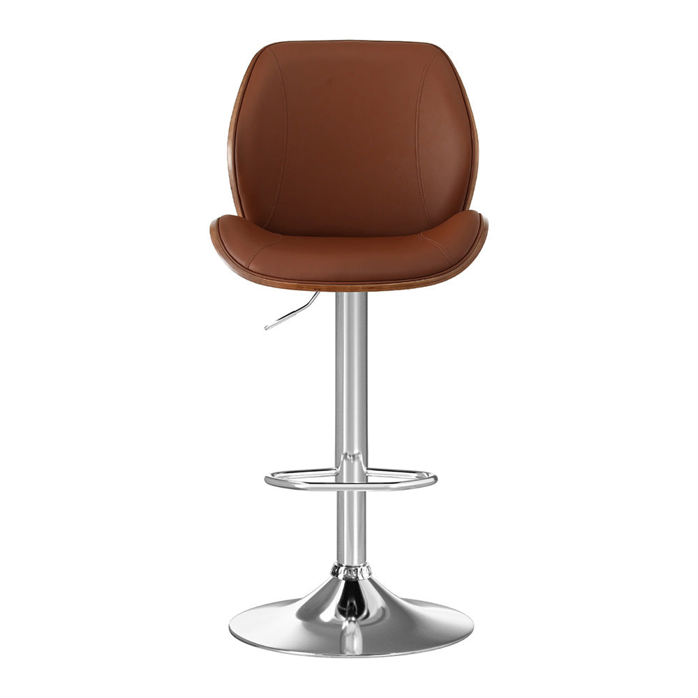 Rowan Bentwood Swivel Bar Stool – Brown – Single