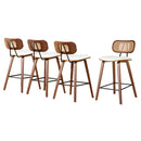 Rowan 4x Bar Stools Kitchen Counter Rattan Chairs PU Leather Padding