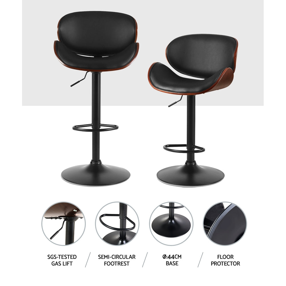 Nolan Gas Lift Swivel Bar Stool – Black – Single